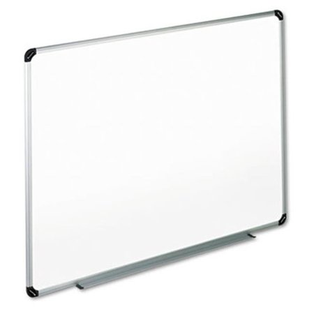 UNIVERSAL Universal 43724 Dry Erase Board; Melamine; 48 x 36; White; Black-Gray Aluminum-Plastic Frame 43724